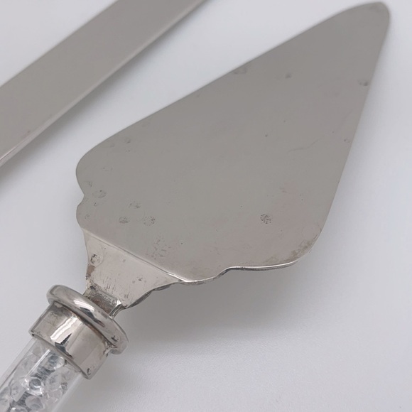 ZGALLERIE silver diamond cake knife and server. - Picture 5 of 7